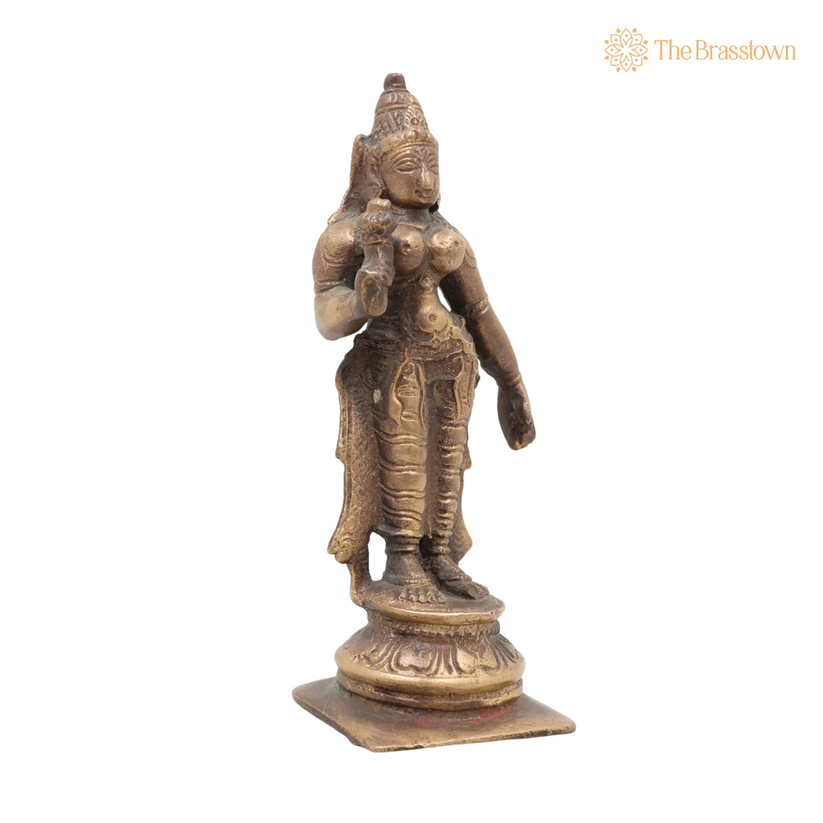 Handcrafted Brass Parvati Idol – Gauri Uma Shakti Devi Moorti for Pooja Room, Home Temple & Spiritual Décor 6 Inch 2