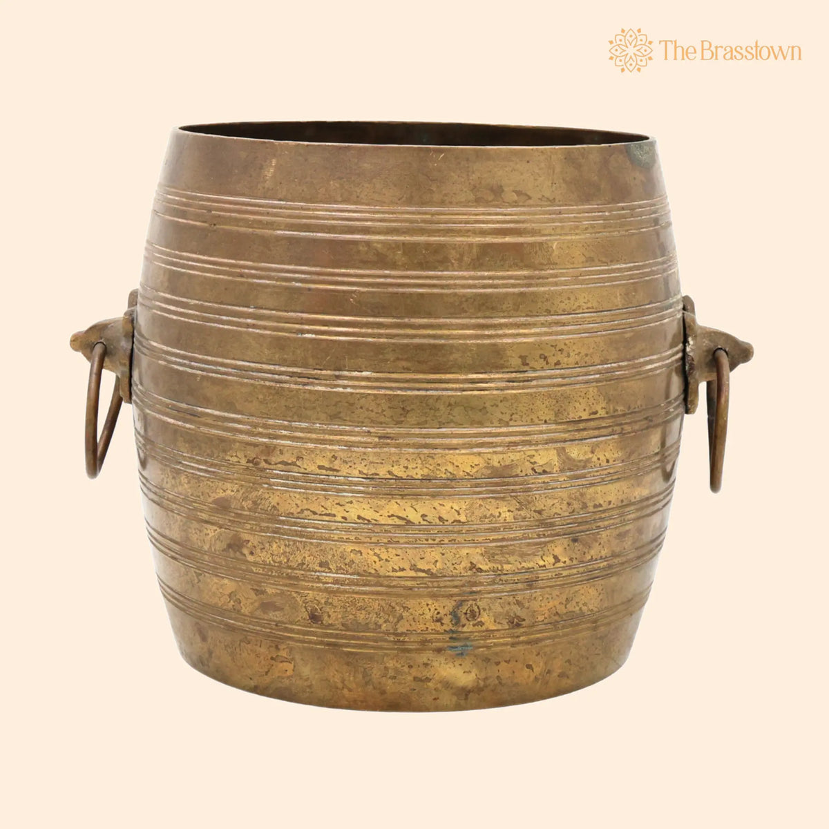 Brass Antique Planter Pot – Handcrafted Pots, Pittal Ka Katora, Brass Antiques for Home Décor, Puja & Gifting 6.5 Inch 1