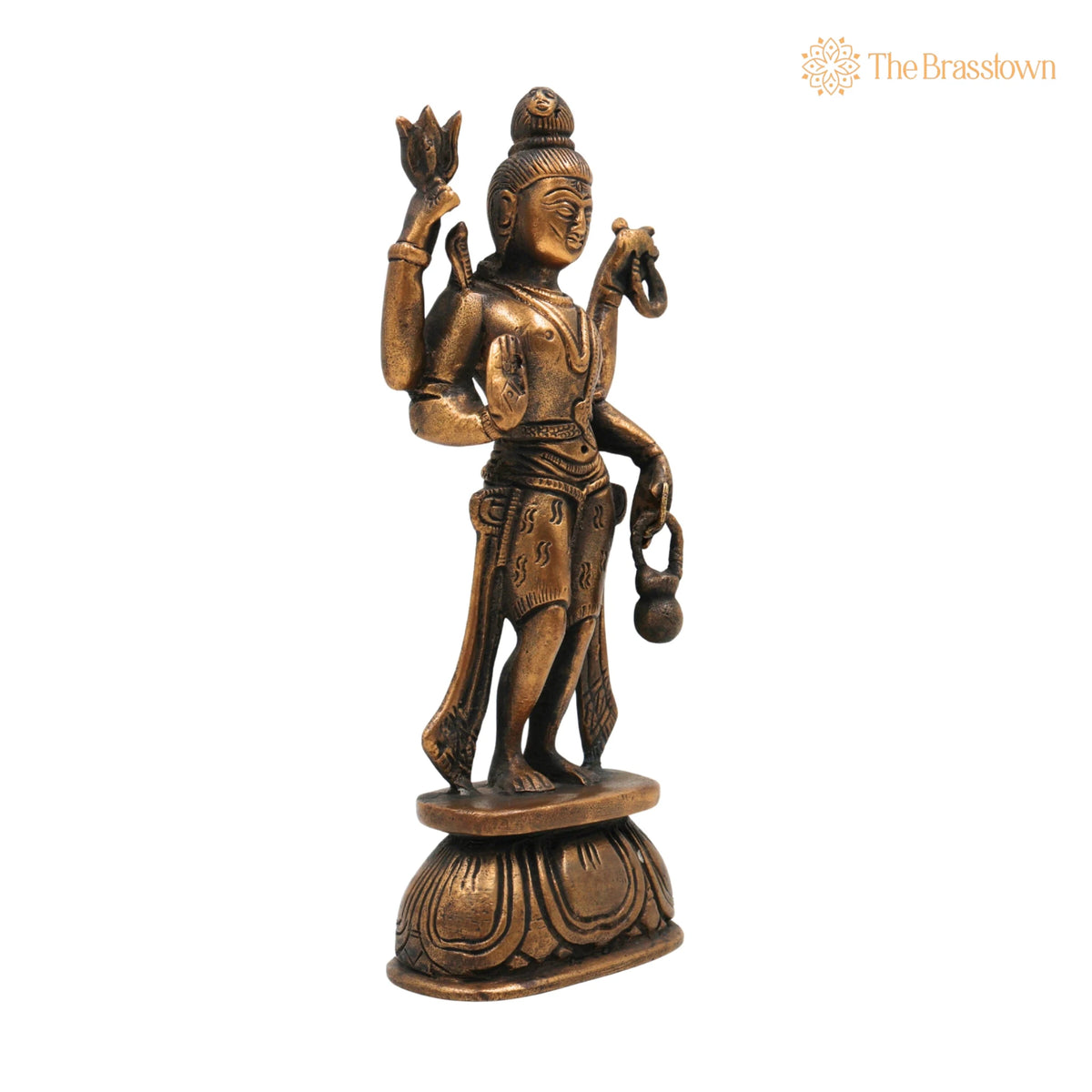 Brass Shiva Idol – Handcrafted Traditional Murti for Puja, Home Mandir & Décor 7.5 Inch 2