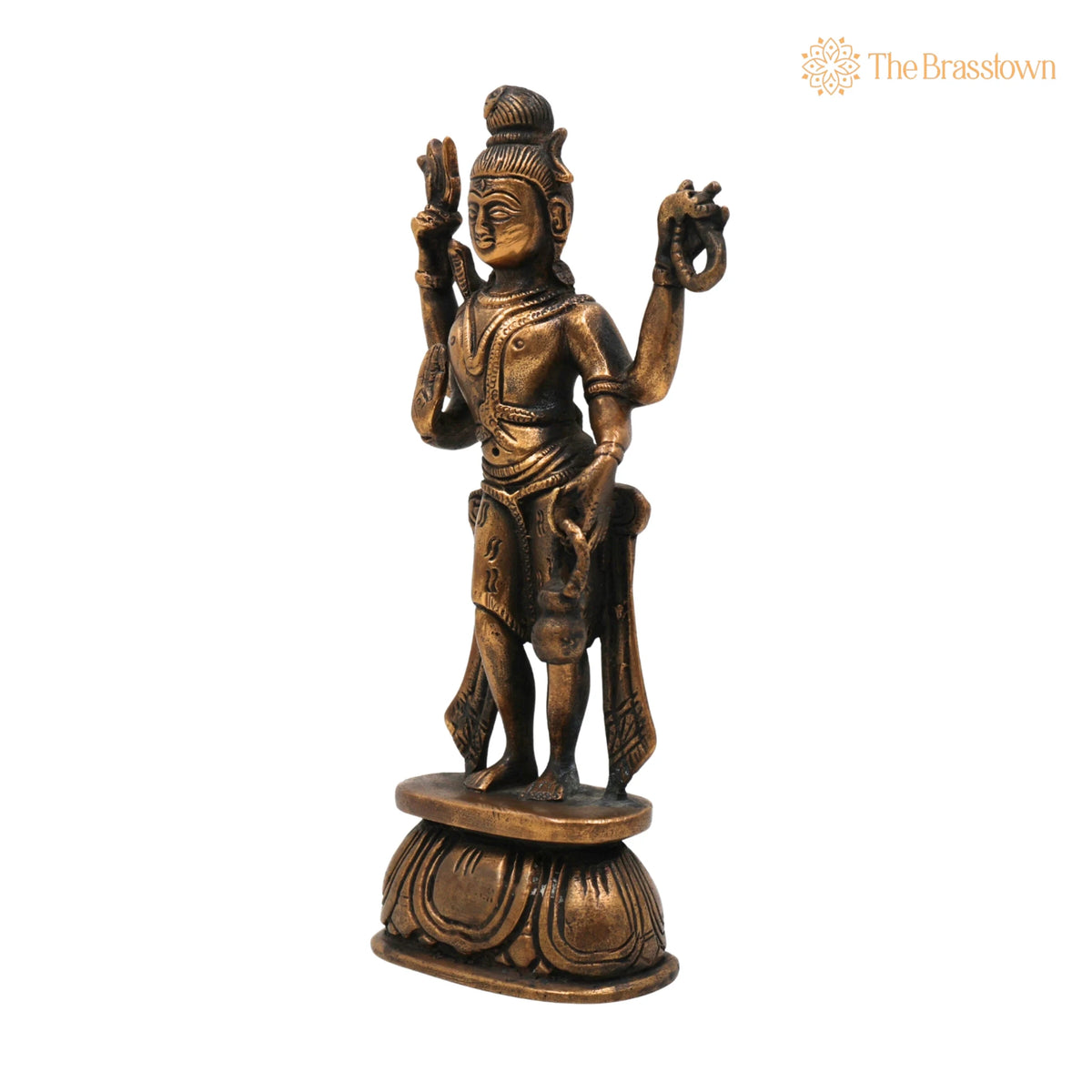 Brass Shiva Idol – Handcrafted Traditional Murti for Puja, Home Mandir & Décor 7.5 Inch 3