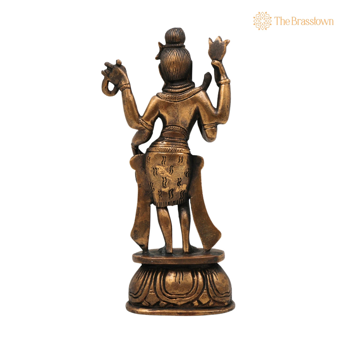 Brass Shiva Idol – Handcrafted Traditional Murti for Puja, Home Mandir & Décor 7.5 Inch 4