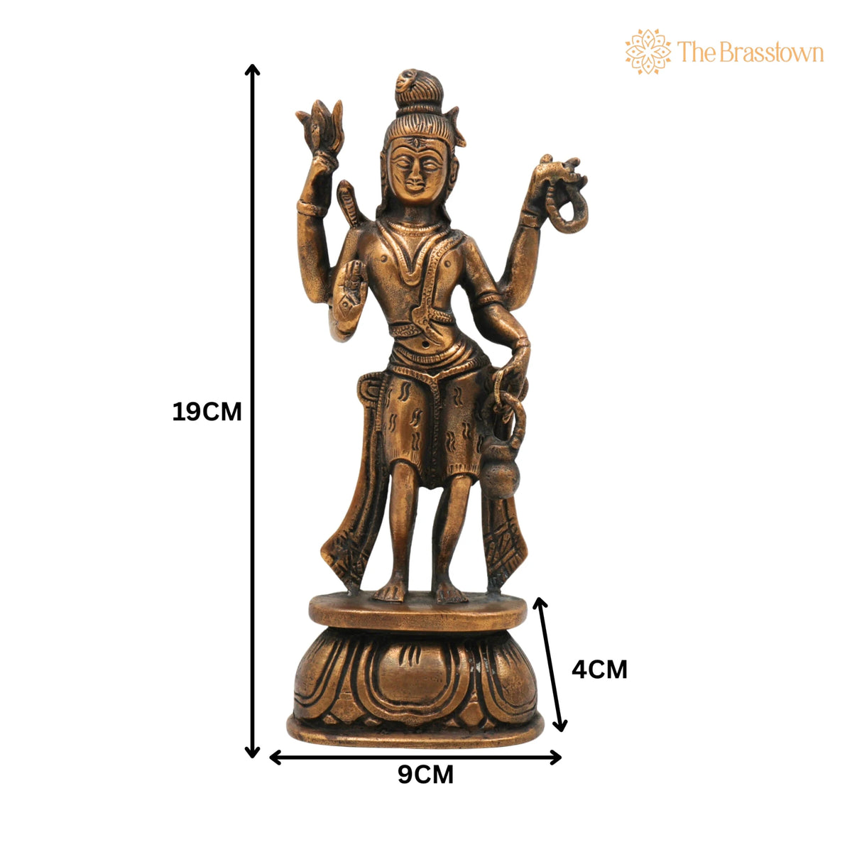 Brass Shiva Idol – Handcrafted Traditional Murti for Puja, Home Mandir & Décor 7.5 Inch 5