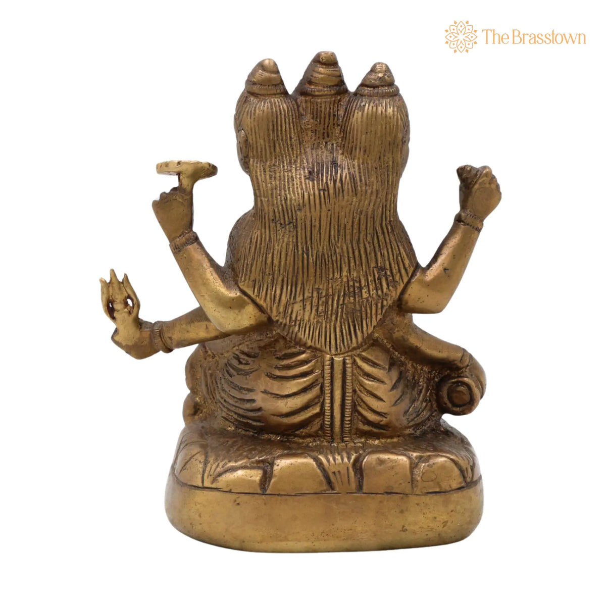 Brass Lord Dattatreya Tridev Idols – Handcrafted God Datta Murti, Bhagwan for Puja, Home Mandir & Décor 5 Inch 4