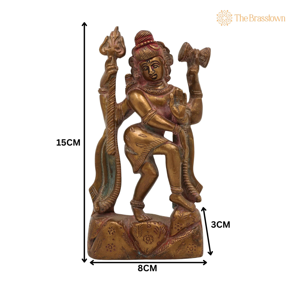 Brass Shiva Idol – Mahadev Murti, Shankar Statue, Bholenath Vigraha for Pooja, Home Décor & Gifts, Handcrafted Peetal Shiva Murti 6 Inch 5