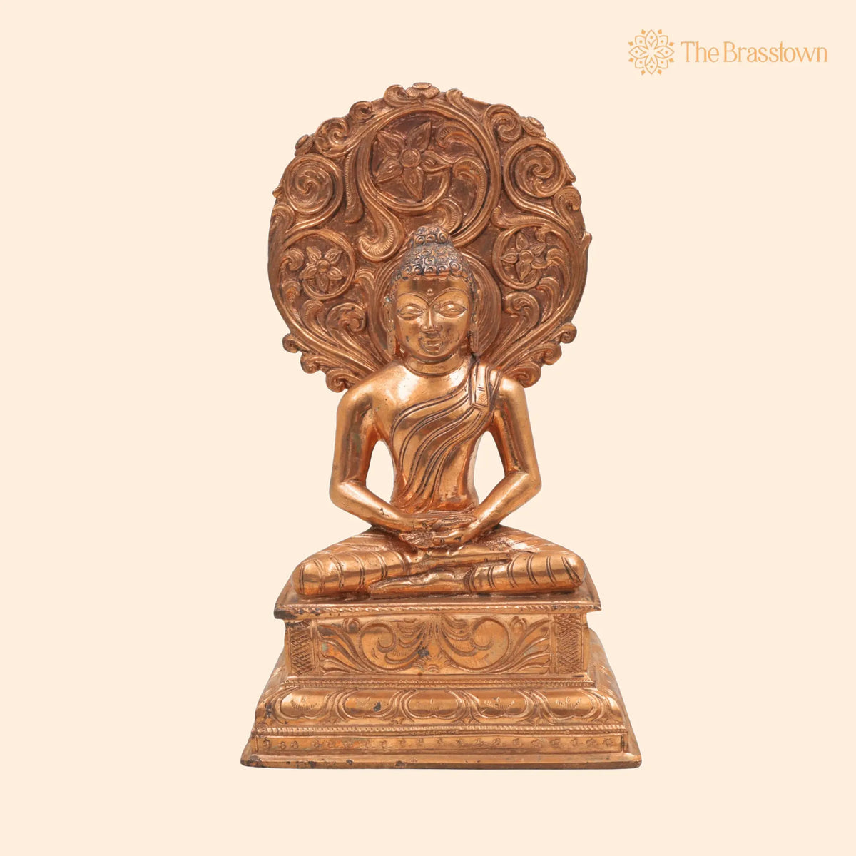 Handmade Bronze Buddha Idol – Panchaloha Budh Murti for Temple, Home Puja, Meditation & Vastu, Mercury Graha Deity Statue 9 Inch 1
