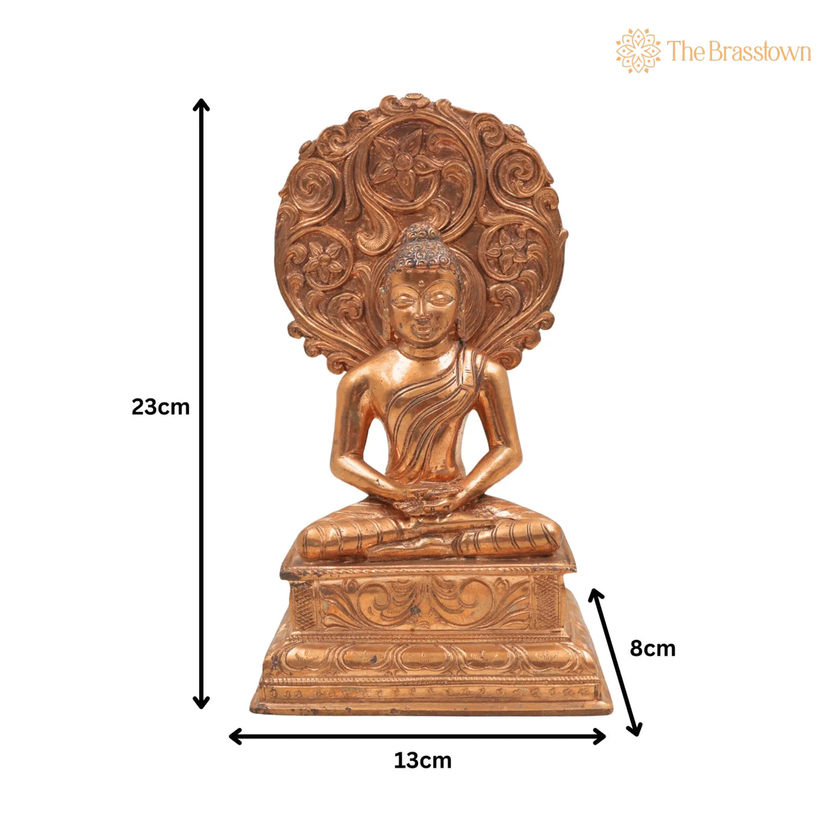 Handmade Bronze Buddha Idol – Panchaloha Budh Murti for Temple, Home Puja, Meditation & Vastu, Mercury Graha Deity Statue 9 Inch 5