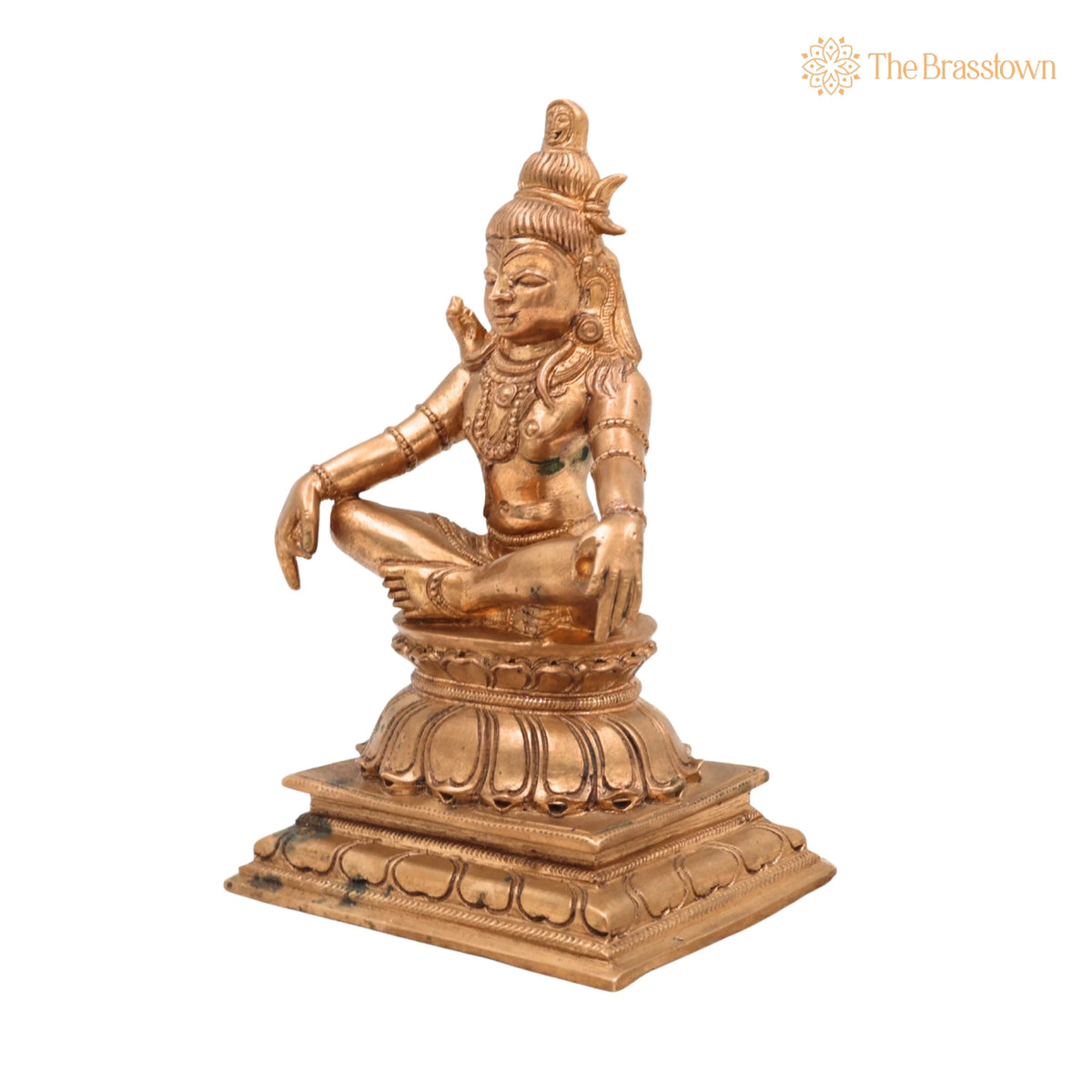 Handmade Bronze Shiva Idol – Mahadev Panchaloha Murti, Bholenath, Rudra, Neelkanth, Chola Art South India for Puja, Home Mandir & Décor 5.5 Inch 3
