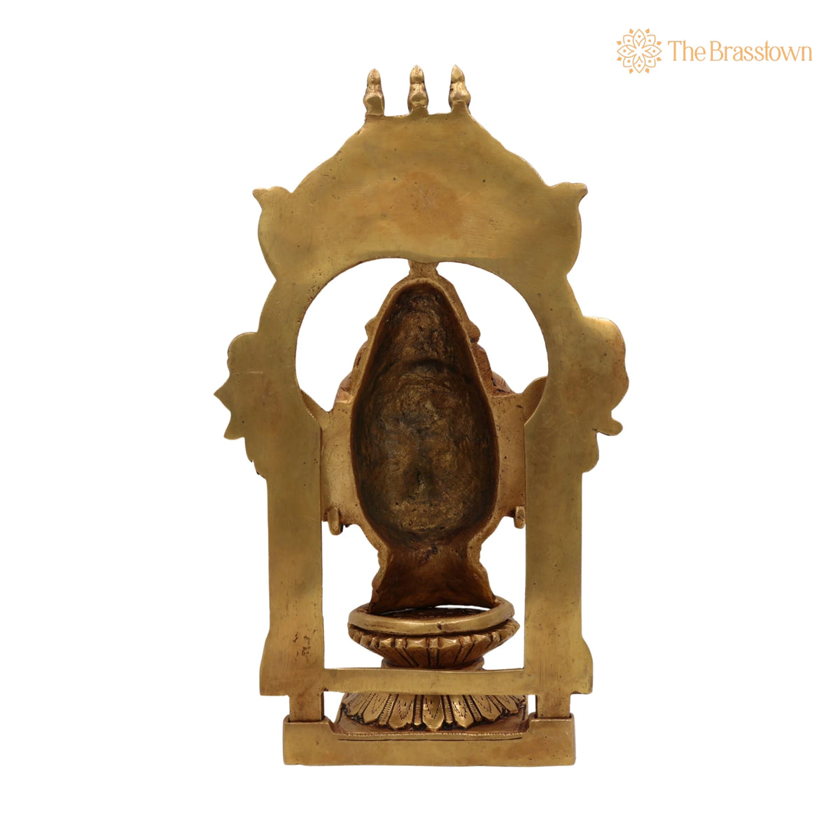Brass Shiva Face Idol with Prabhavali – Mahadev Murti, Shankar Bholenath Statue, Handmade Home & Temple Décor 10.5 Inch 4