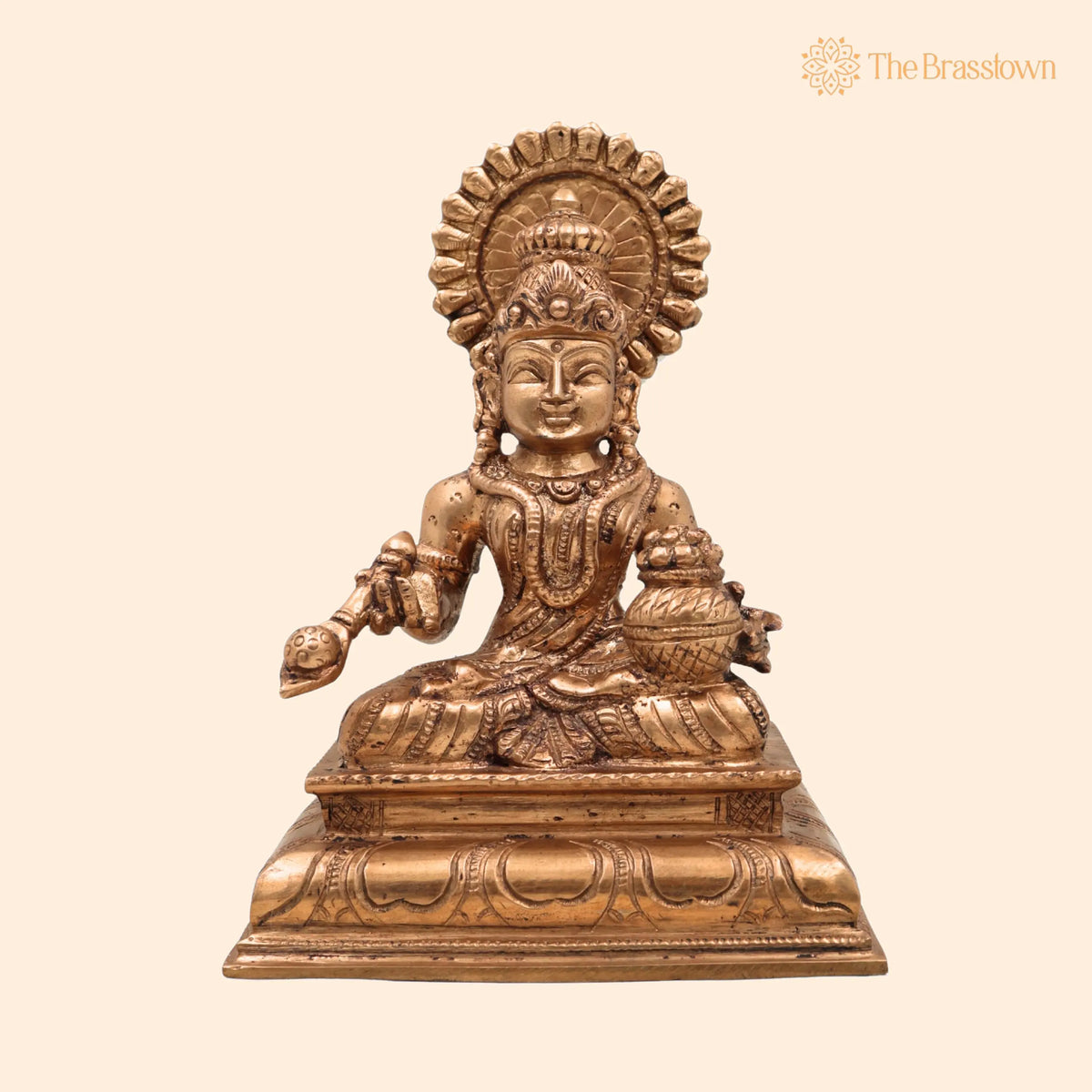 Bronze Panchaloha Handmade Annapurna Devi Idols – Annaporna Ji Ki Murti for Puja, Home Mandir & Décor 7 Inch 1