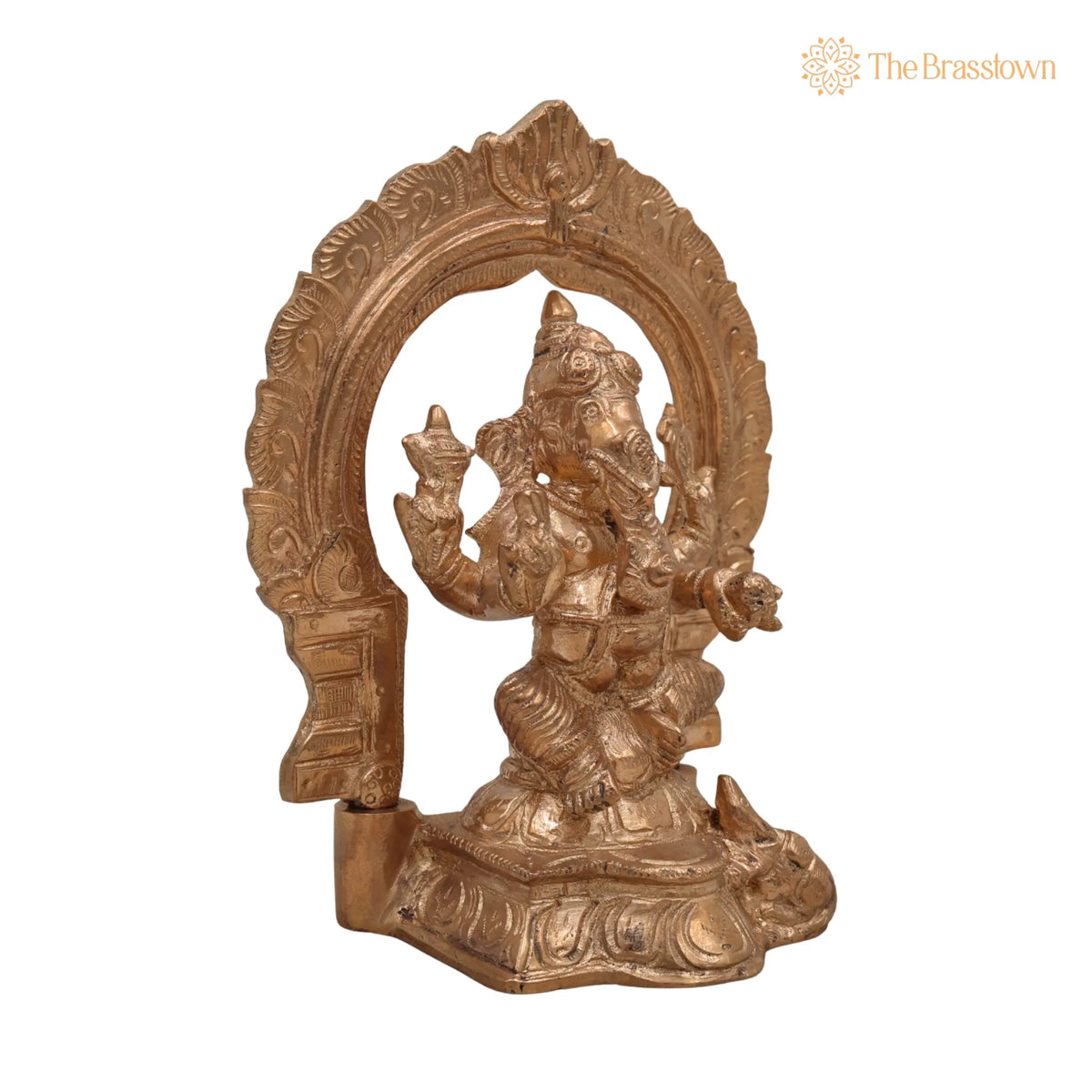 Handcrafted Panchaloha Ganesha Idol in Bronze – Vinayaka, Ganpati, Siddhivinayak, Vighneshvara, Pillaiyar Murti for Home 6 Inch 2