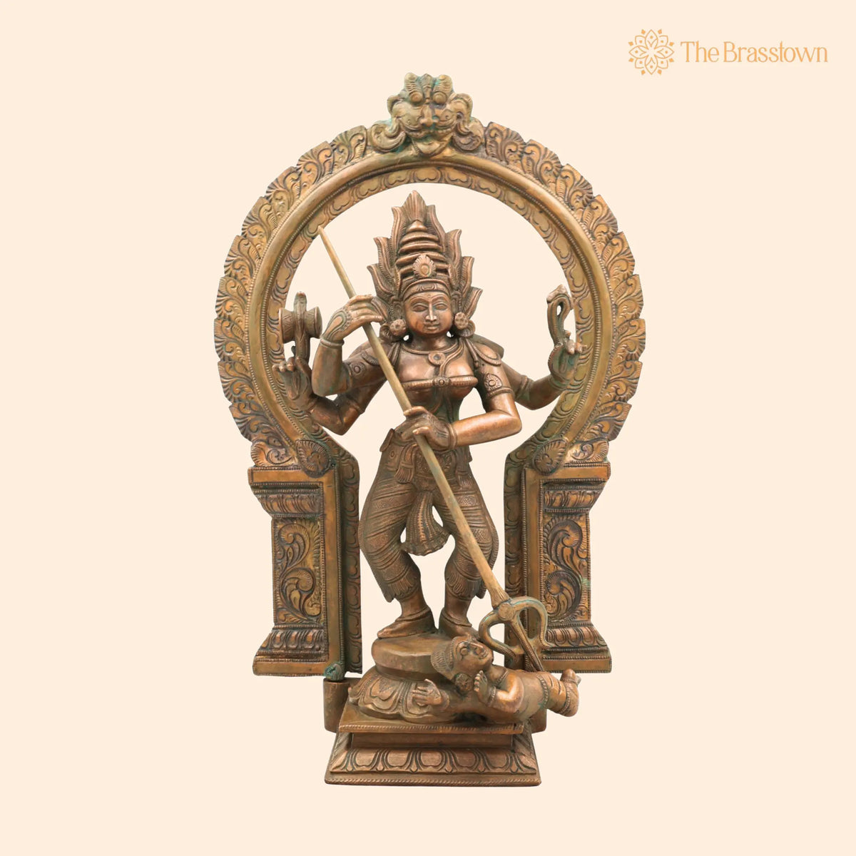 Handcrafted Panchaloha Durga Parvati Idol in Bronze – Gauri Bhavani Uma Devi Statue for Temple & Home Décor 17 Inch 1