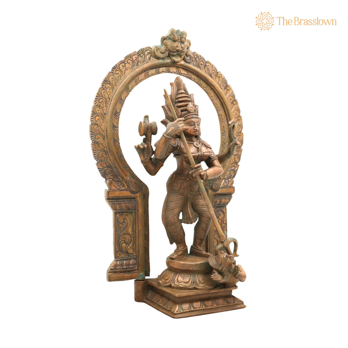 Handcrafted Panchaloha Durga Parvati Idol in Bronze – Gauri Bhavani Uma Devi Statue for Temple & Home Décor 17 Inch 2