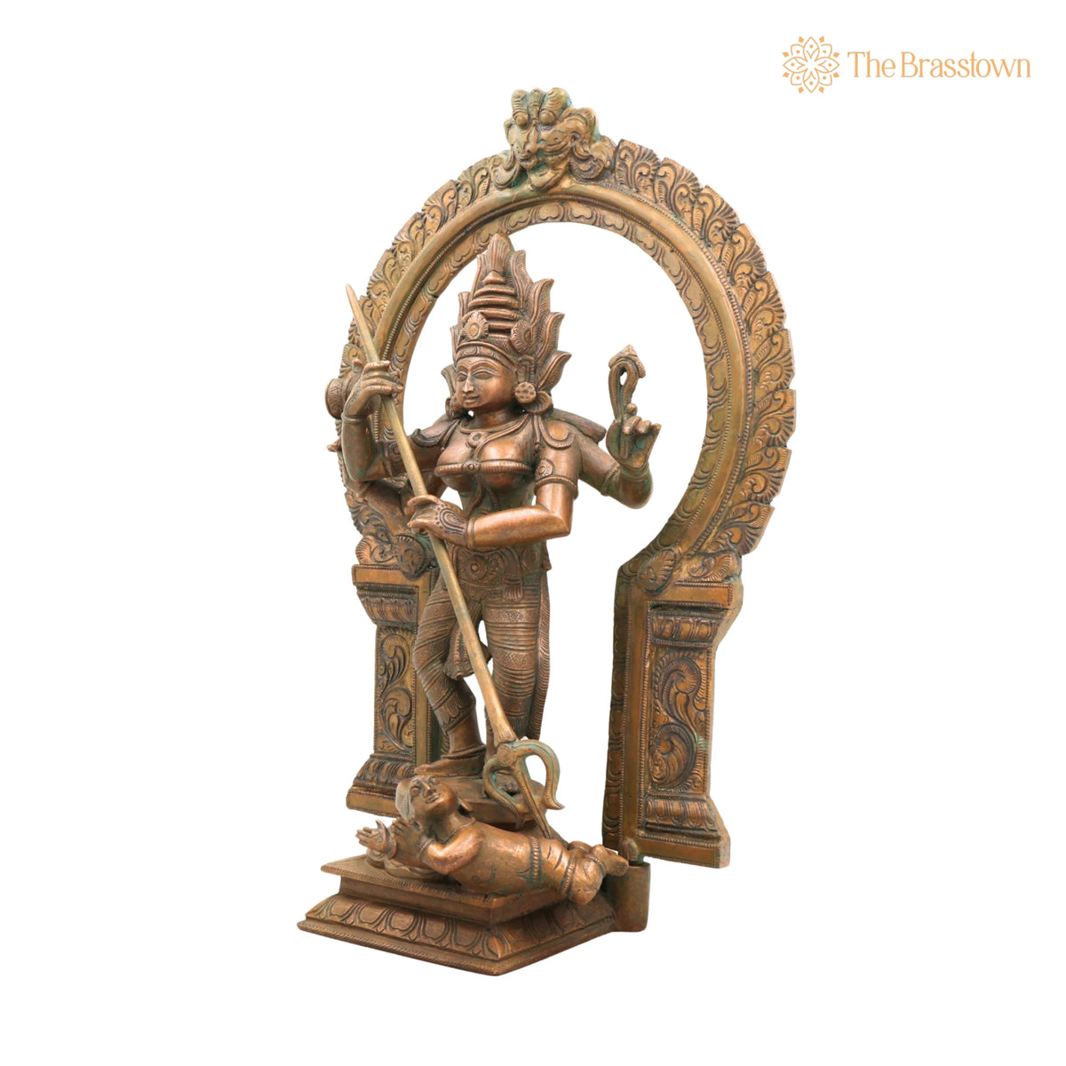 Handcrafted Panchaloha Durga Parvati Idol in Bronze – Gauri Bhavani Uma Devi Statue for Temple & Home Décor 17 Inch 3