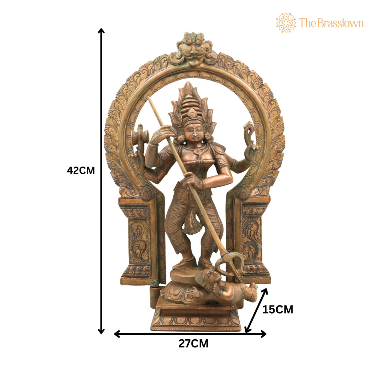Handcrafted Panchaloha Durga Parvati Idol in Bronze – Gauri Bhavani Uma Devi Statue for Temple & Home Décor 17 Inch 5