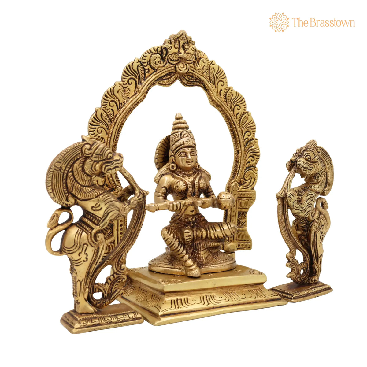 Handcrafted Brass Annapurna Devi Idol – Kashi Annapoorna Amman Sculpture for Pooja, Home & Temple Décor 7 Inch 2