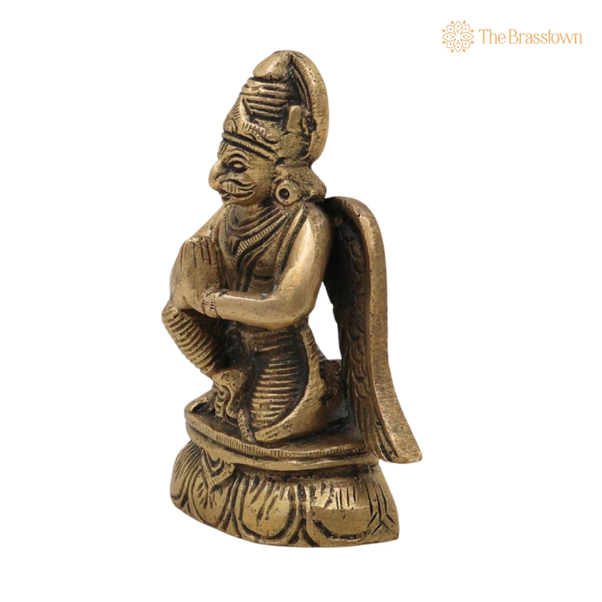Brass Garuda Deva Idol – Suparna, Pakshiraja, Handcrafted Pital Murti for Temple, Puja, Vastu & Home Décor 3.5 Inch 3