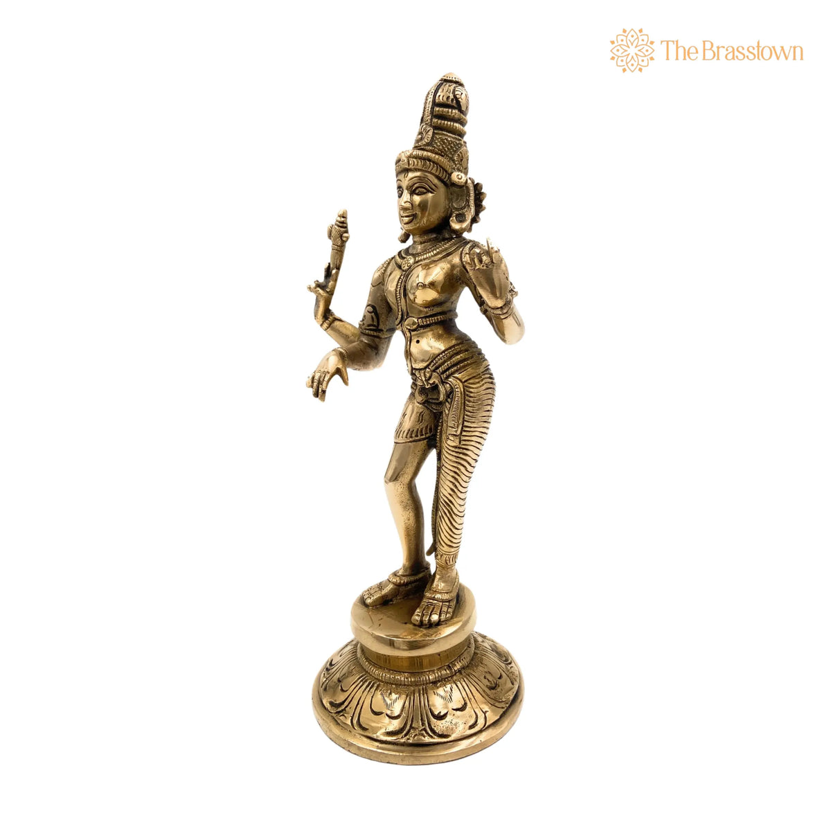 Brass Ardhanarishvara Idol – Handcrafted Divine Ardhnarishwar Statue for Home Décor 11 Inch 2
