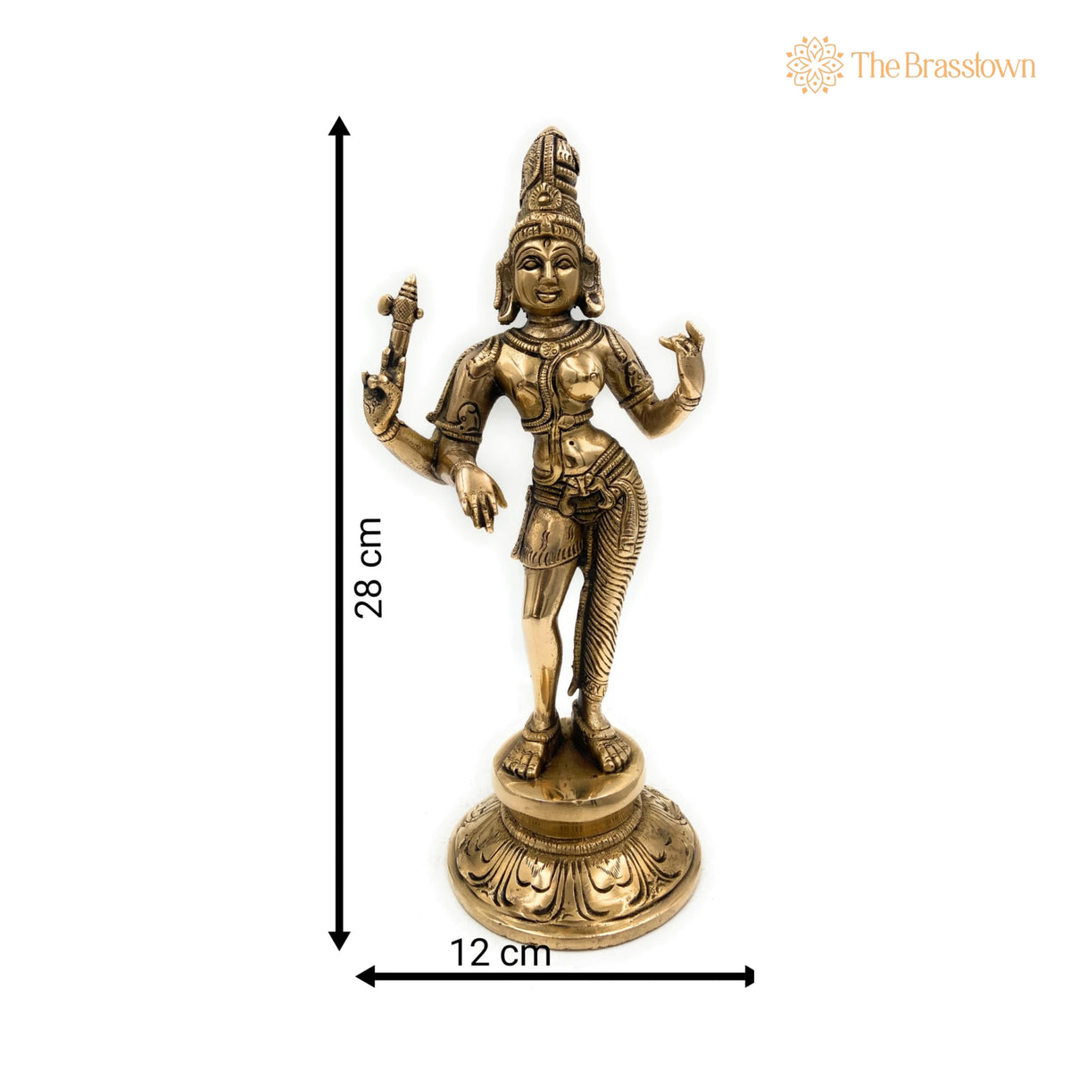Brass Ardhanarishvara Idol – Handcrafted Divine Ardhnarishwar Statue for Home Décor 11 Inch 5