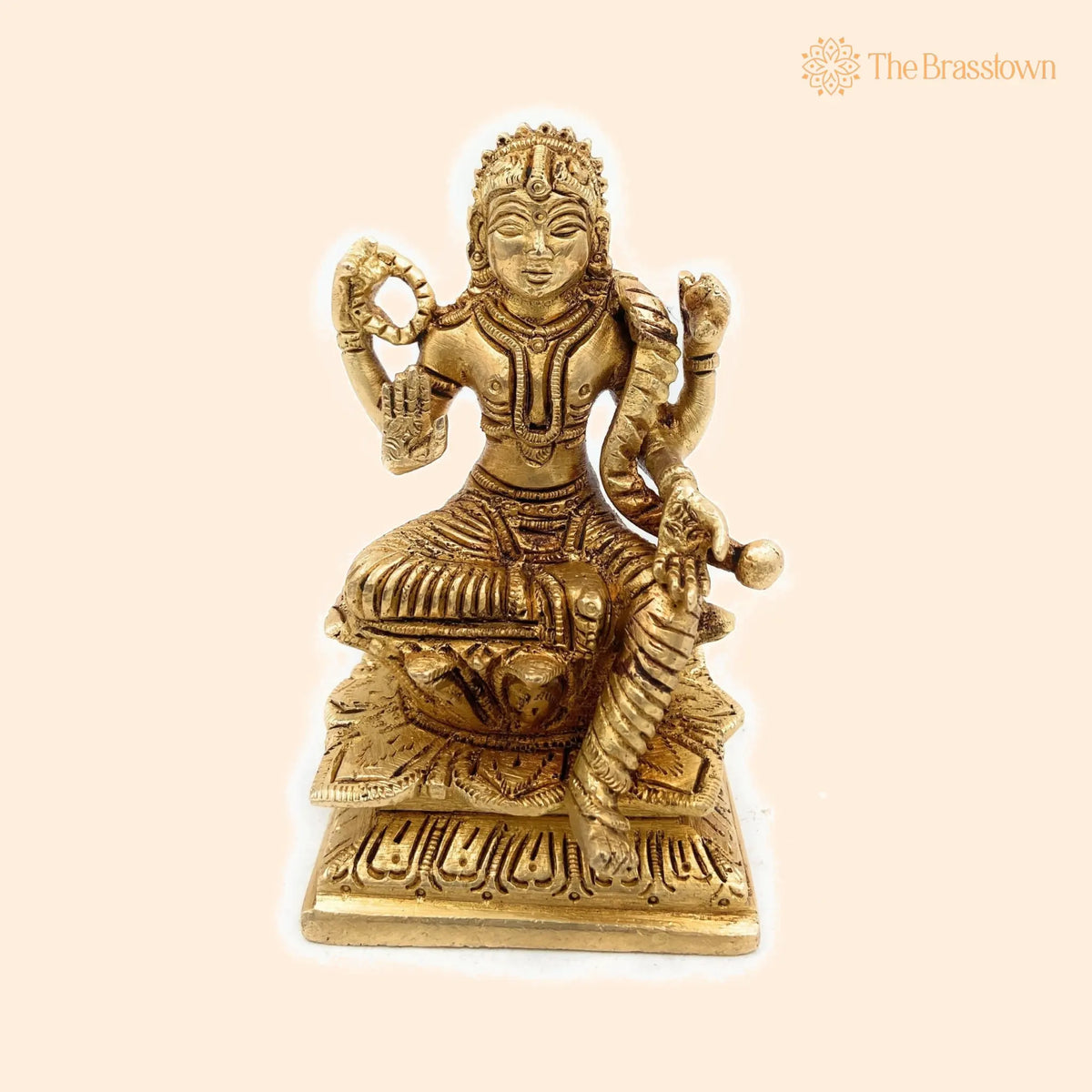Brass Balambika Idol – Handcrafted Bala Tripurasundari Murti, Pital Bala Devi Statue, Bala Parameswari Vigraham 5 Inch 1