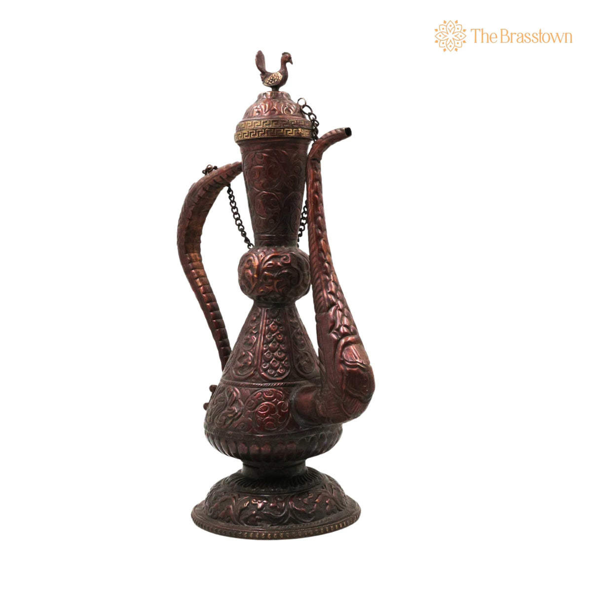 Brass – Handcrafted Surahi, Suraahee, Ewer, Pitcher, Kettle, Ketalee, Kettledrum, Jar, Pot, Surai, Jug, Showpeice, Gift, Home Décor 15 Inch 2