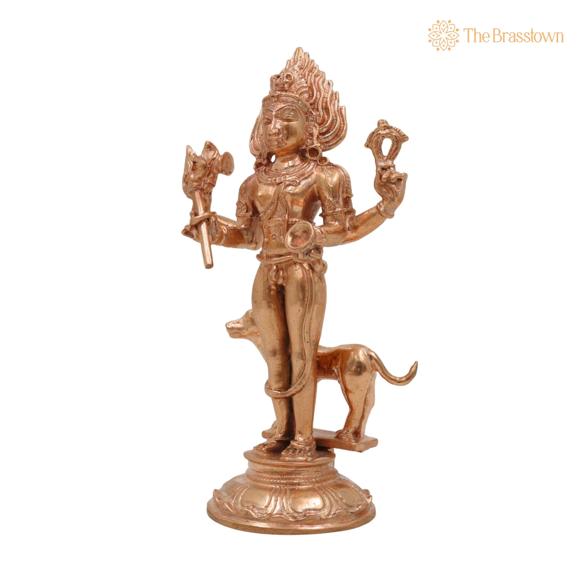 Bronze Handmade Kaal Bhairava Idol – Panchaloha & Brass Statue for Home, Temple & Pooja Décor 5.5 Inch 3