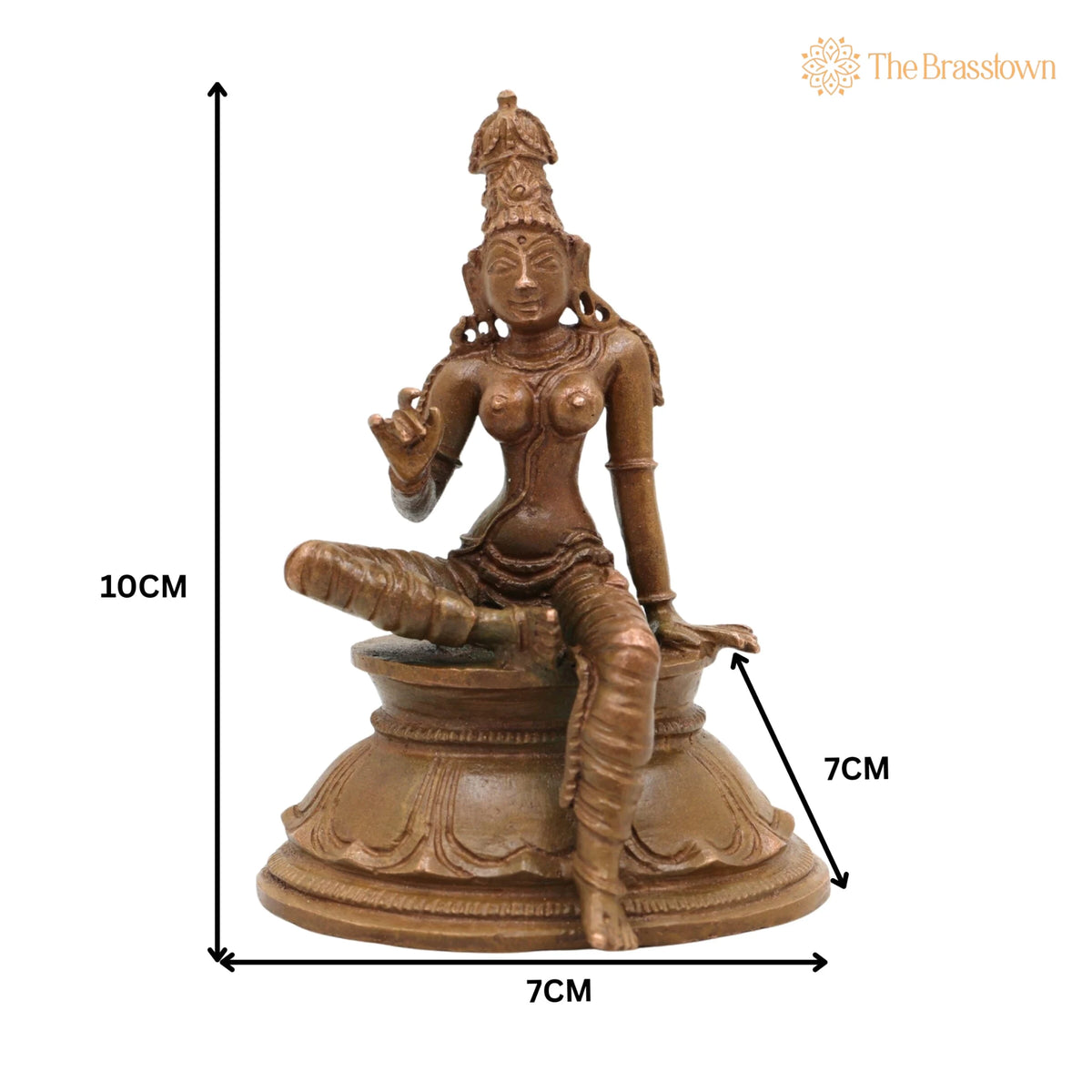 Bronze Parvati Devi Idol – Handcrafted Traditional Murti for Puja, Home Mandir & Décor 4 Inch 5