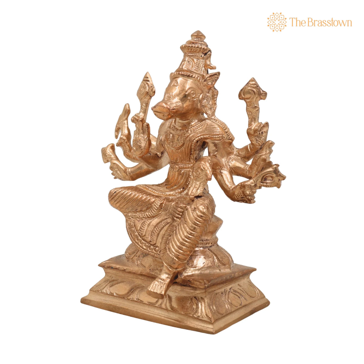 Handmade Bronze Varahi Amman Idol – Panchaloha Varahi Devi Statue, Varahi Mata, Varahi Shakti for Puja & Temple Décor 5 Inch 3