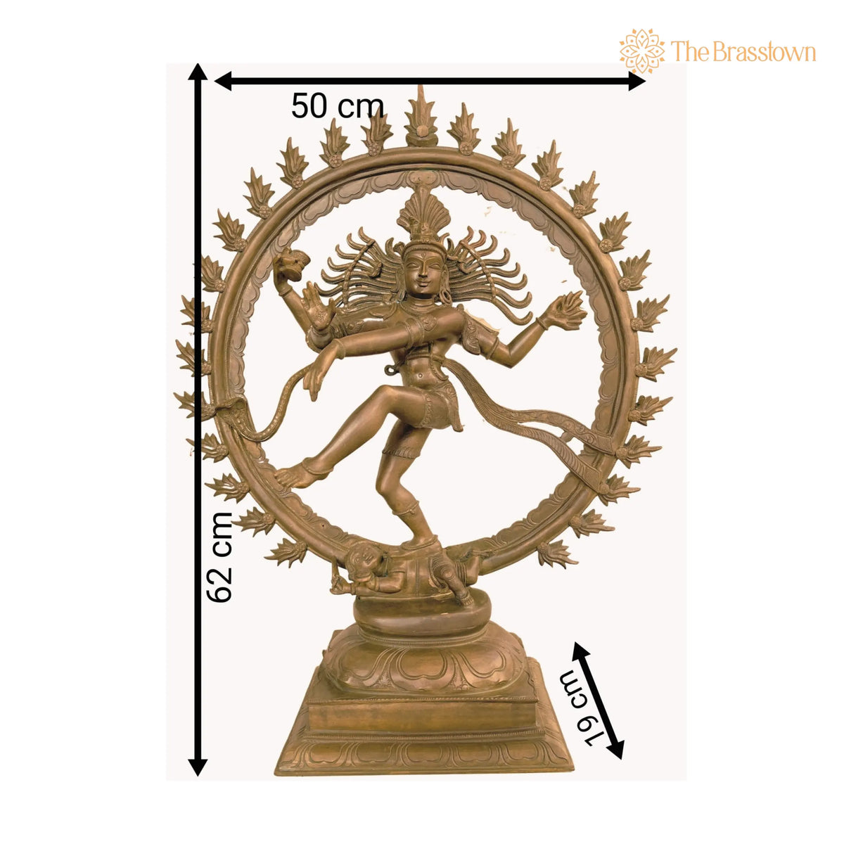 Handcrafted Bronze Panchaloha Nataraja Murti – Hindu God Natraj Statue, Cosmic Dance Sculpture, Temple Décor, Gift Item 25 Inch 5