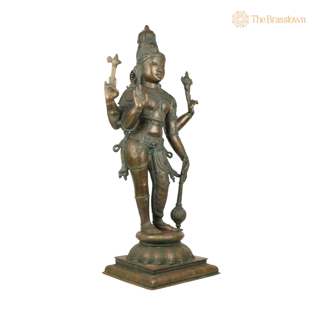 Handcrafted Bronze Harihara Idol – Traditional Chola Art Hindu God Statue for Temple & Home 33 Inch 2