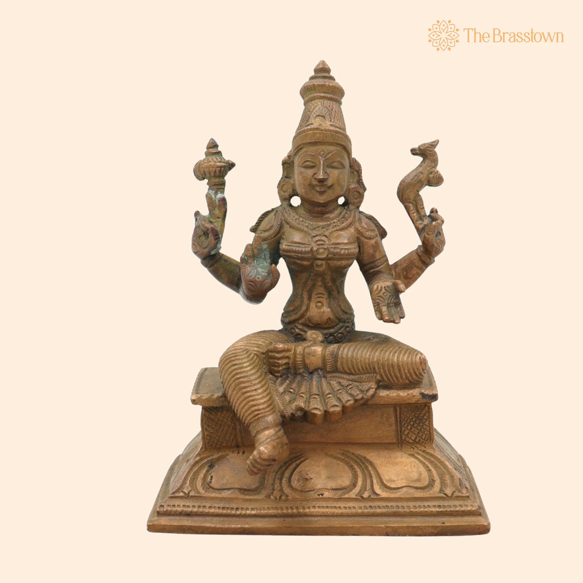 Handcrafted Bronze Parvati Devi Idol – Panchaloha Gauri Uma Durga Statue for Puja, Home Mandir & Décor 5 Inch 1