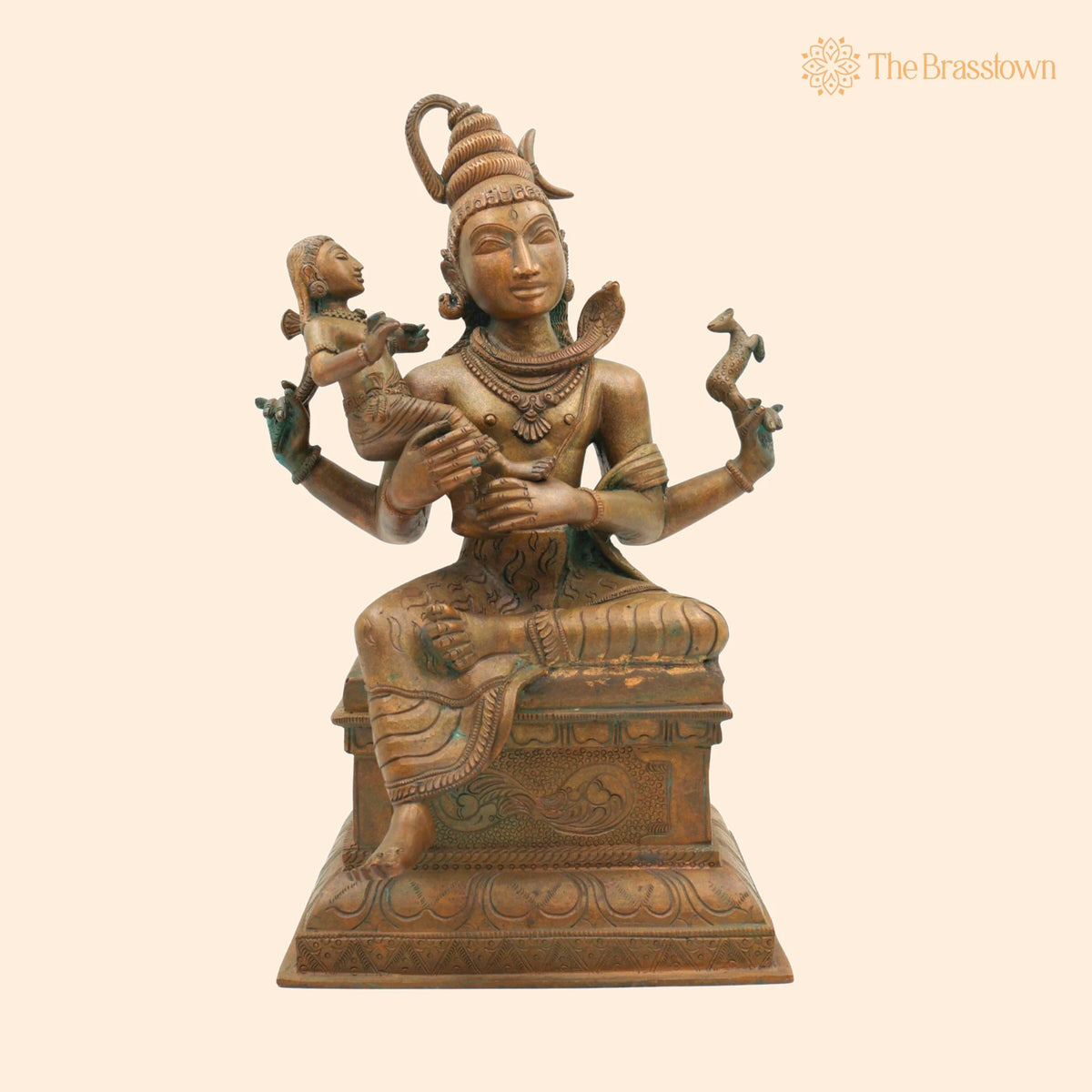Handcrafted Panchaloha Somaskanda Idol for Puja, Home Mandir & Décor 12.5 Inch 1