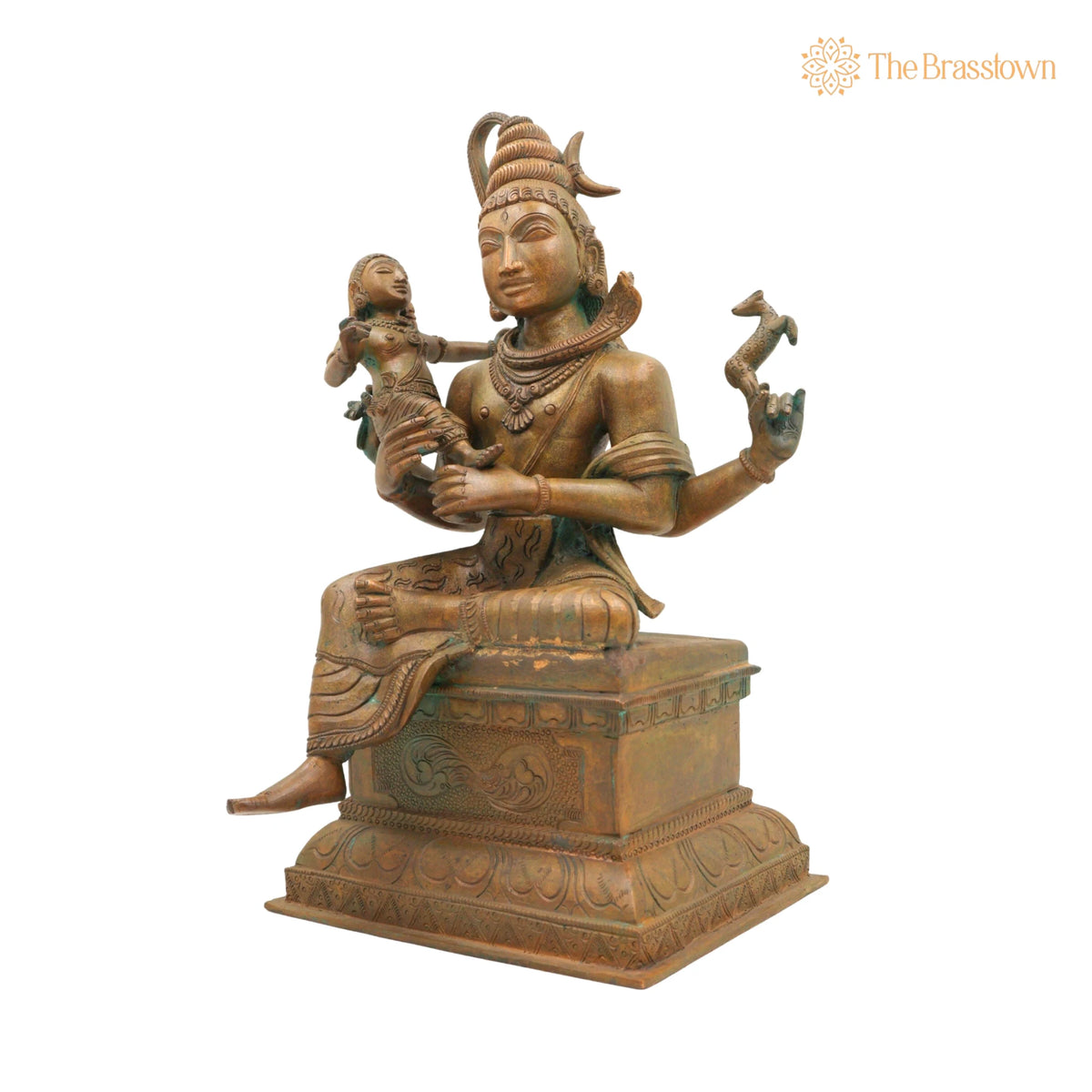 Handcrafted Panchaloha Somaskanda Idol for Puja, Home Mandir & Décor 12.5 Inch 2