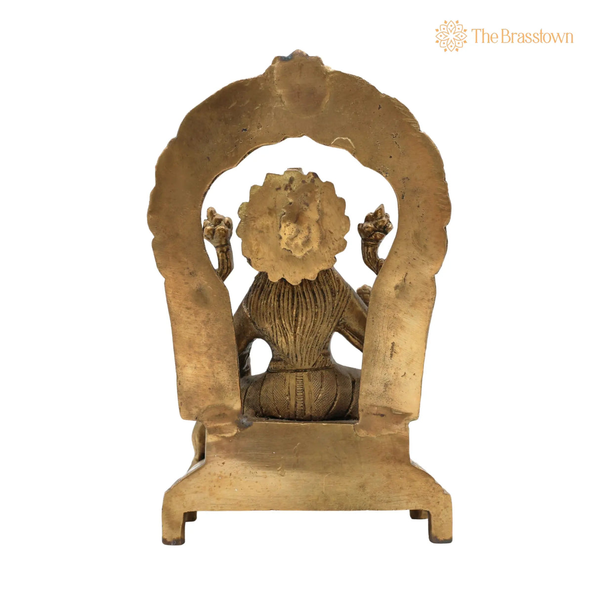 Handcrafted Brass Mahalakshmi Idol with Prabhavali – Pital Shri Devi Laxmi Murti for Pooja, Home Temple & Décor 7 Inch 4