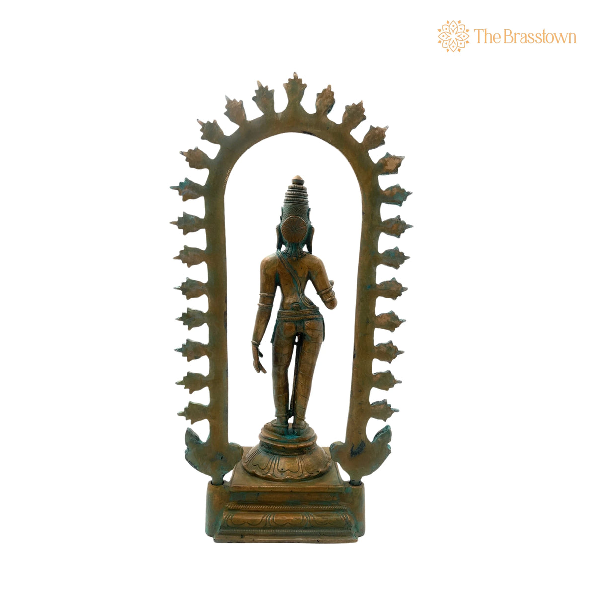 Handcrafted Bronze Goddess Parvati Idol – Panchadhatu Adi Parashakti Silai, Parvati Murti for Pooja, Home Décor 15 Inch 4