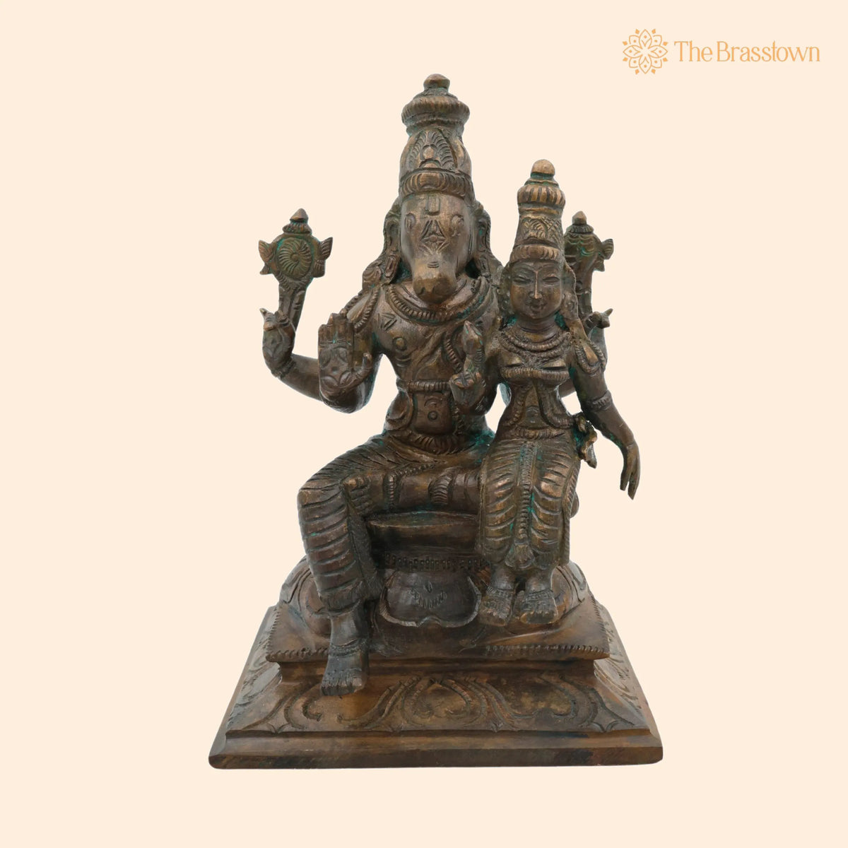 Handcrafted Bronze Varaha Lakshmi Idol for Puja, Home Mandir & Décor 6 Inch 1
