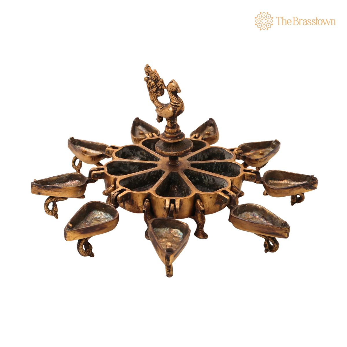 Brass Decorative Boxes – Handcrafted Box, Multipurpose Boxes, Sindoor Boxes, Sindhur Box, Antique, Box With Peacock Opener 5 Inch 3