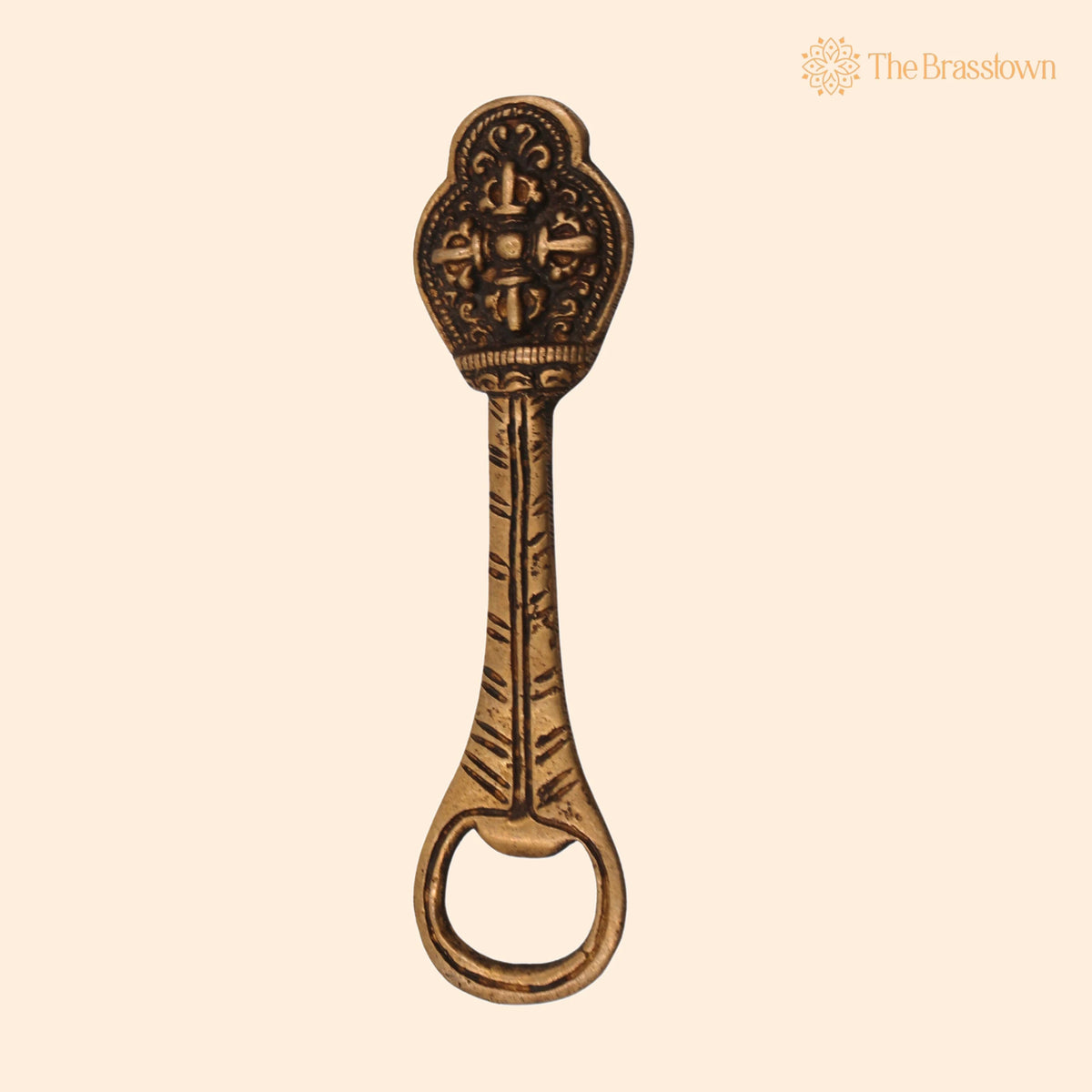 Brass Bastar Art Bottle Opener – Handcrafted Lightweight for Home Décor & Gifting 5 Inch 1