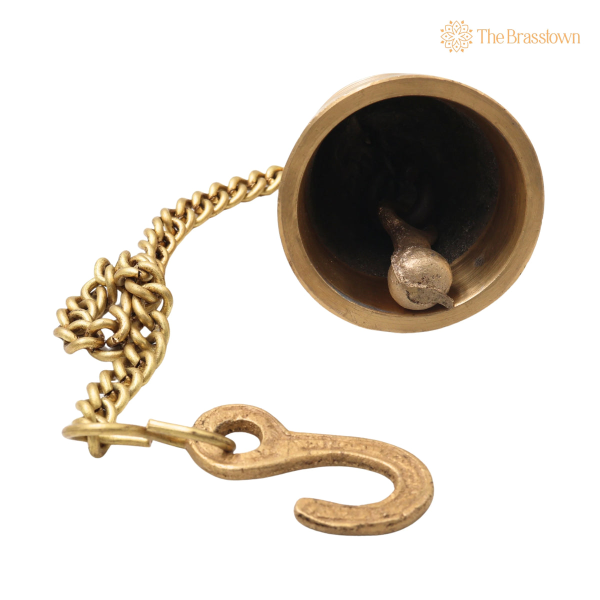 Brass Hanging Pooja Bell – Handcrafted Temple Ghanti For Home, Mandir & Auspicious Rituals 3 Inch 5