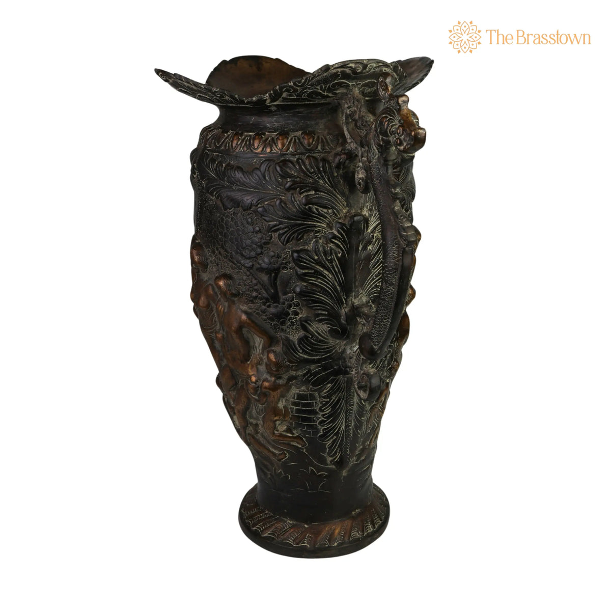 Handcrafted Brass Planter Pot – Antique Pittal Ka Katora for Murti, Moorti, Vigraha, Pratima, Devara, Temple & Home Décor 21.5 Inch 2