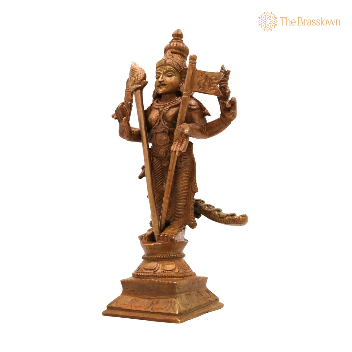 Bronze Lord Murugan Idol – Handcrafted Subramanya Kartikeya Murti for Pooja, Temple & Home Décor 6.5 Inch 3
