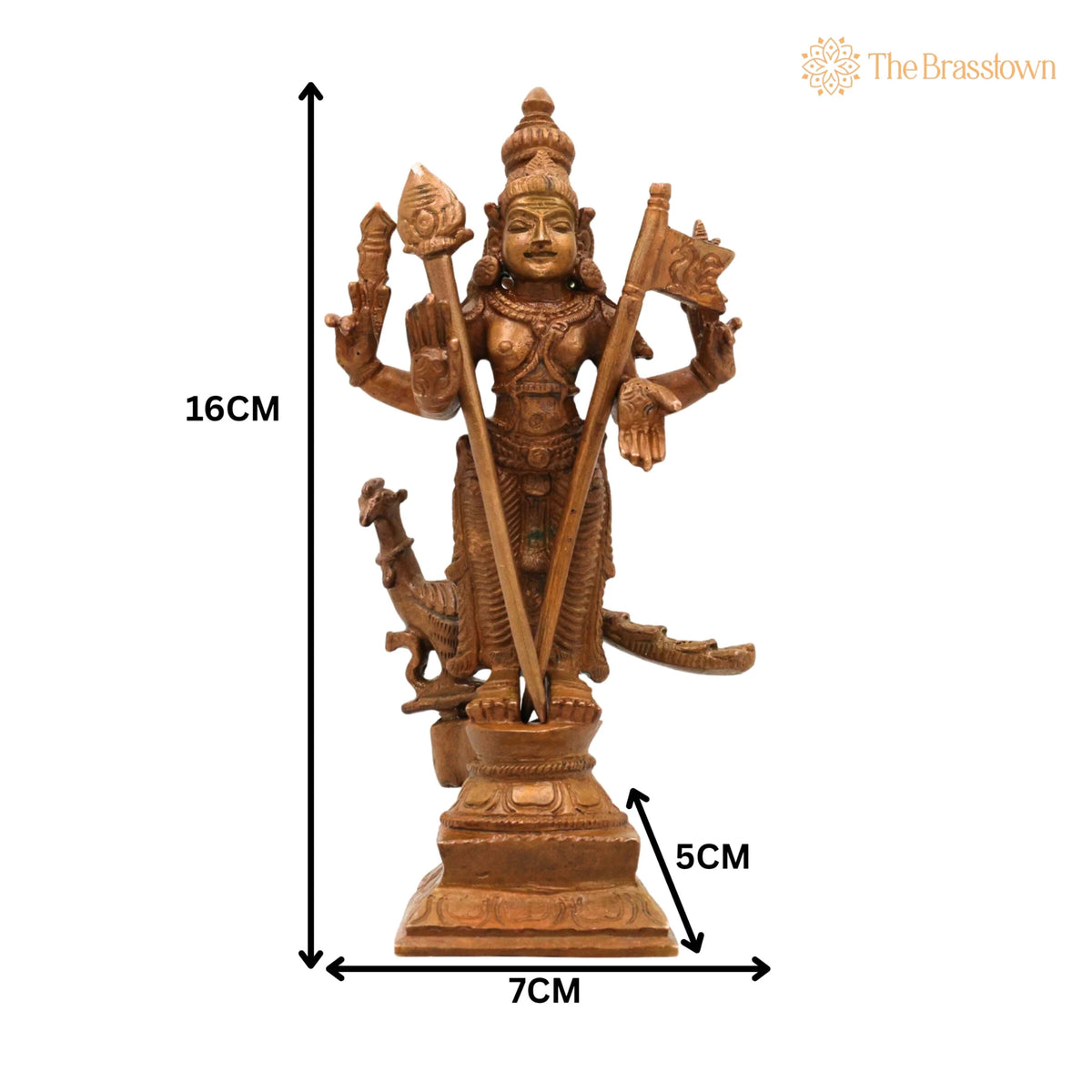Bronze Lord Murugan Idol – Handcrafted Subramanya Kartikeya Murti for Pooja, Temple & Home Décor 6.5 Inch 5