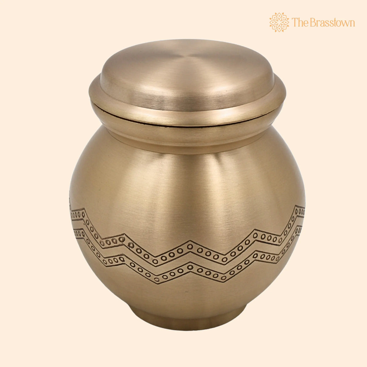 Handcrafted Brass Ghee Box – Multi-Purpose Storage Container for Kitchen, Pooja & Spices, 1 Litre 5.5 Inch 1
