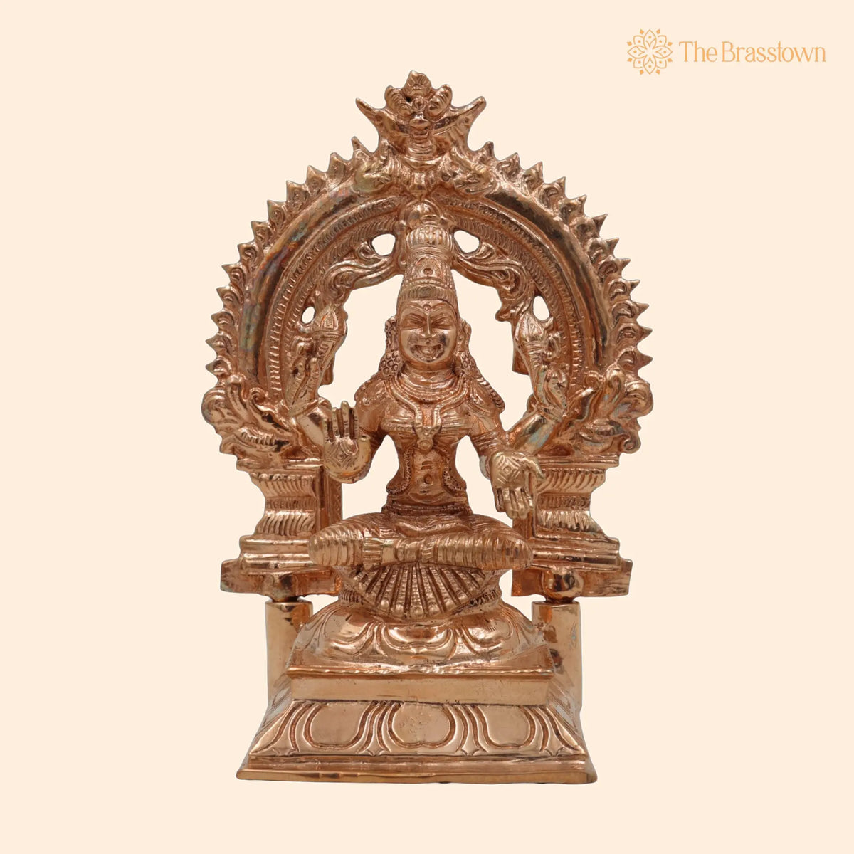 Bronze Handcrafted Lakshmi Idol – Maha Lakshmi Murti, Shri Padma Kamala Statue, Panchaloha, Chola Art, Home Temple Pooja Décor 6 Inch 1