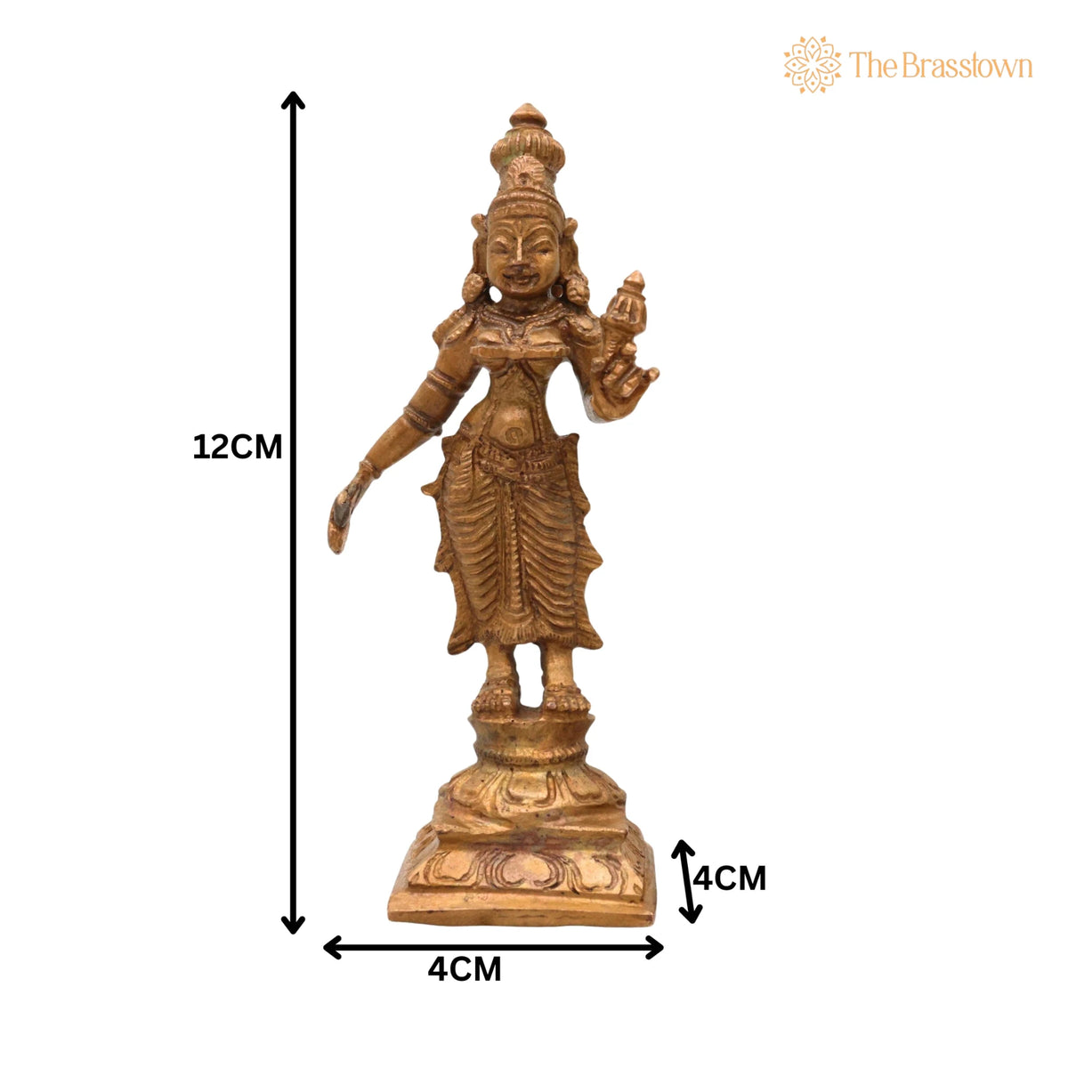 Bronze Sri Devi & Bhu Devi Idol Set – Handcrafted Goddess Murti for Pooja, Temple & Home Décor 4.5 Inch 5