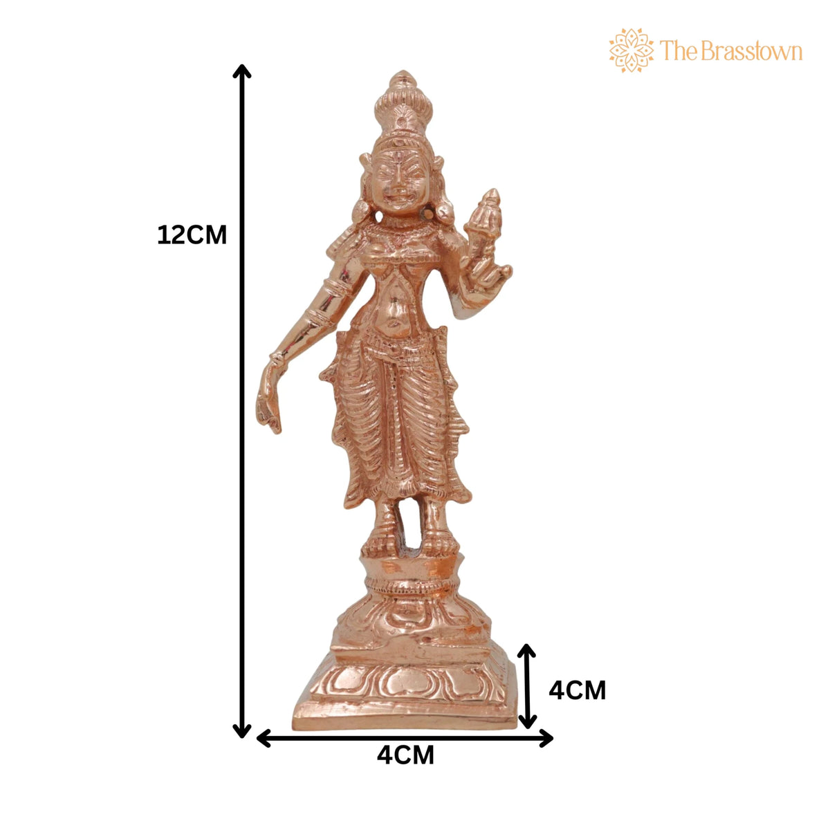 Bronze Sri Devi & Bhu Devi Idol Set – Handcrafted Goddess Murti for Pooja, Temple & Home Décor 4.5 Inch 5