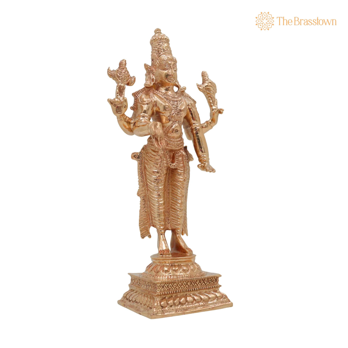 Bronze Vishnu Idol – Handcrafted Lord Vishnu, Temple & Home Décor 6 Inch 2