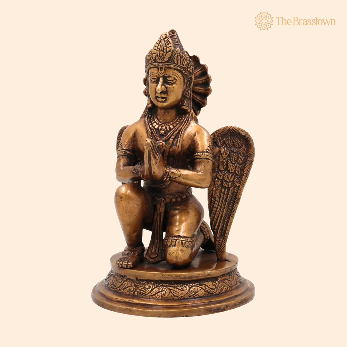 Brass Garud Dev Idol – Handcrafted Murti, Home Décor & Spiritual Gifts 9 Inch 1