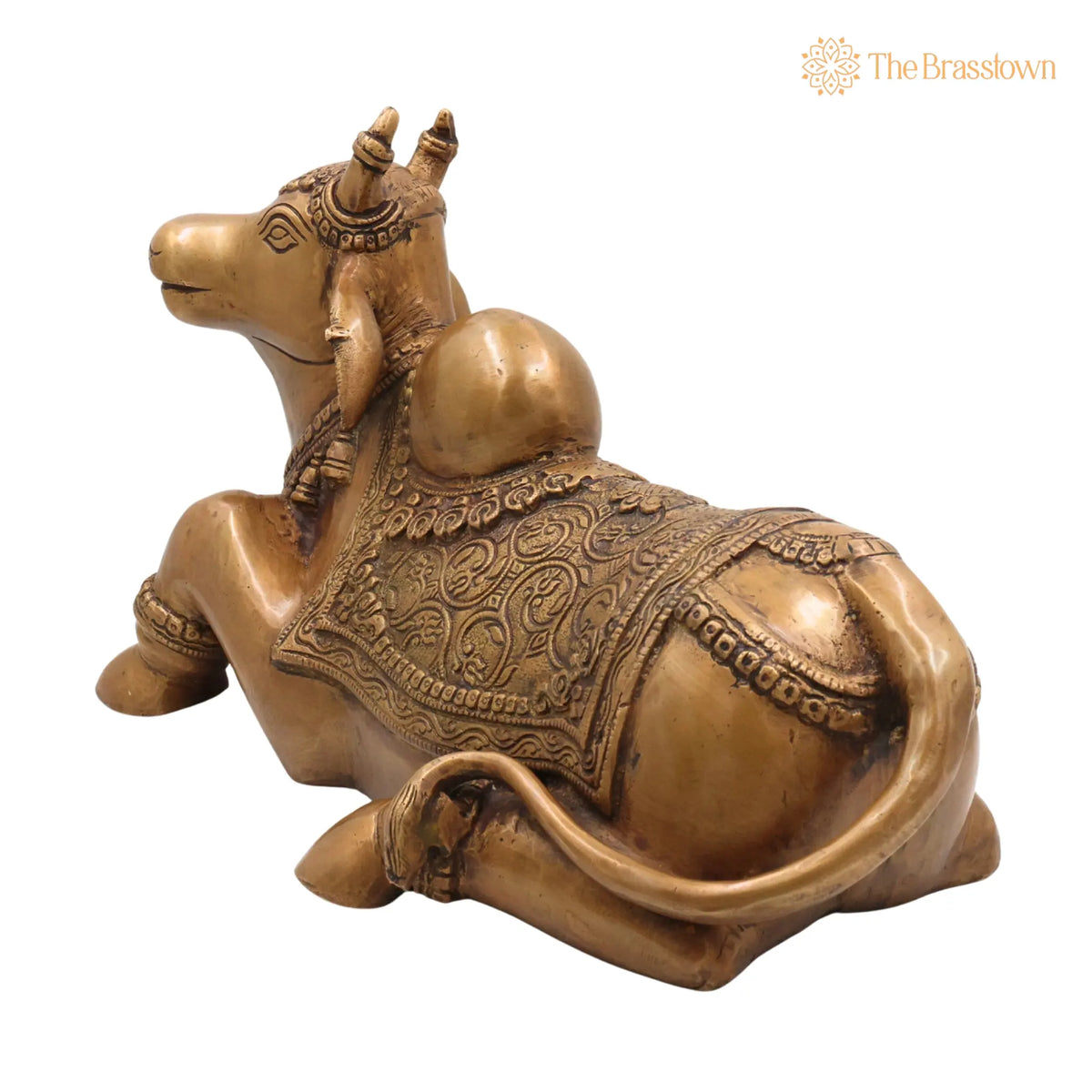 Brass Handcrafted Nandi Idol – Home Décor & Gifts 8.5 Inch 3