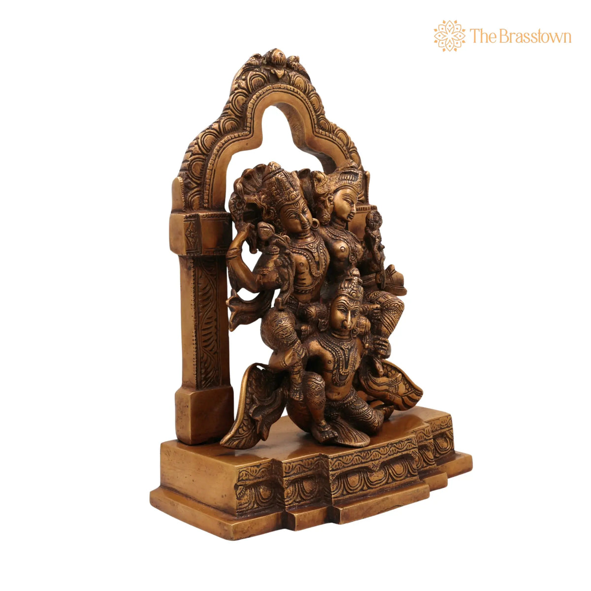 Brass Vishnu Lakshmi on Garuda Idol – Handcrafted Temple & Home Décor 12.5 Inch 2