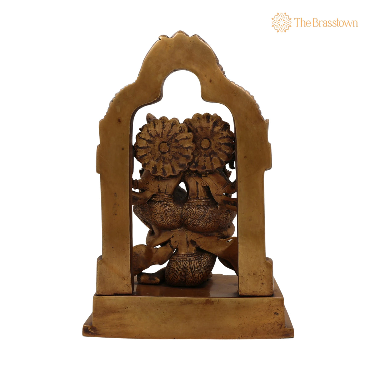 Brass Vishnu Lakshmi on Garuda Idol – Handcrafted Temple & Home Décor 12.5 Inch 4